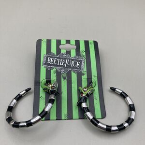 New! Beetlejuice Sandworm Hoop Earring Set